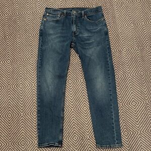 Levi's 512 Dark Blue Straight Jeans Sz 33wx 30 L